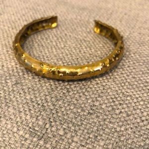 Artisan gold cuff bracelet